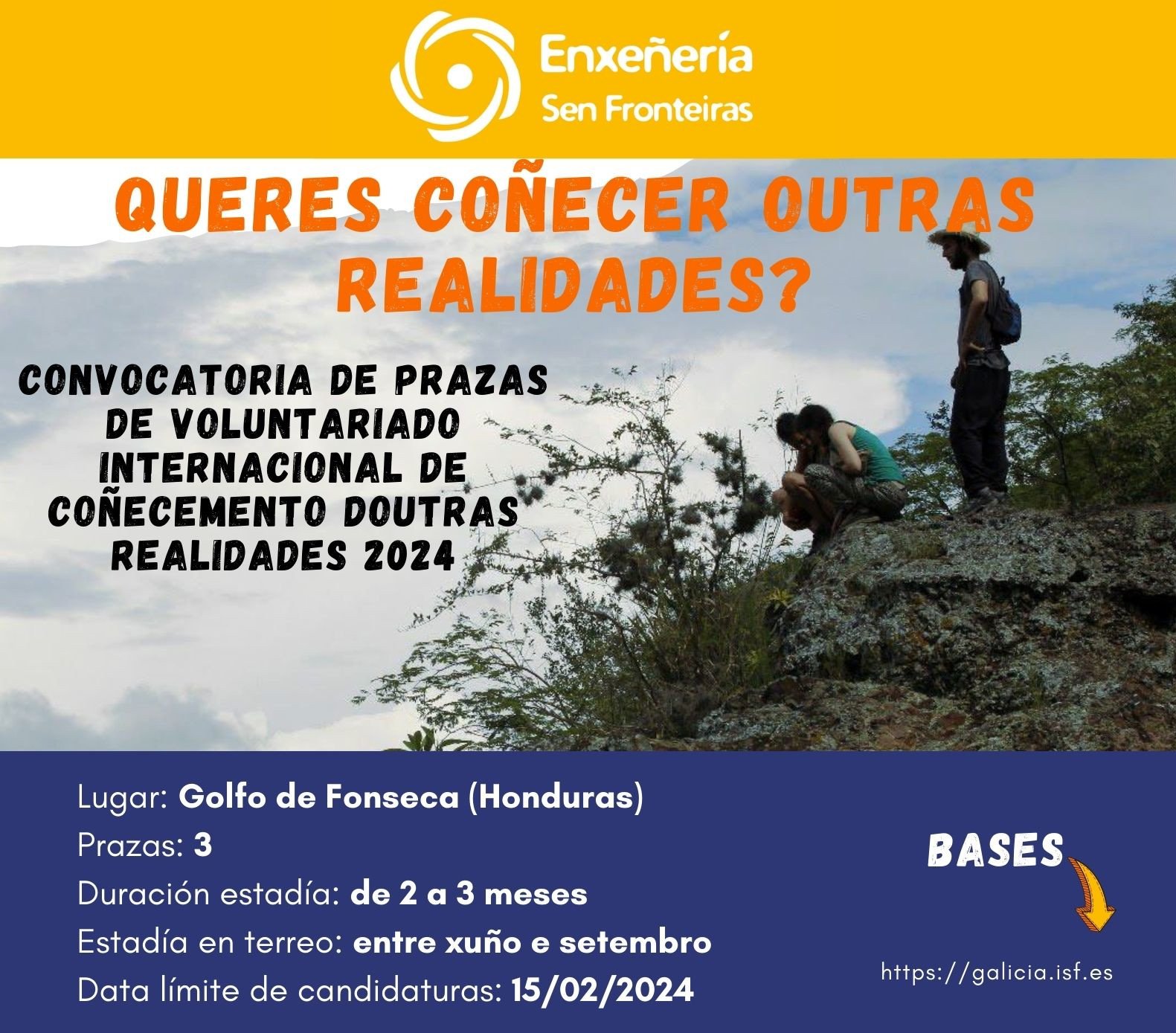 Aberto prazo para solicitar Voluntariado Internacional de Coñecemento doutras Realidades. PCR 2024